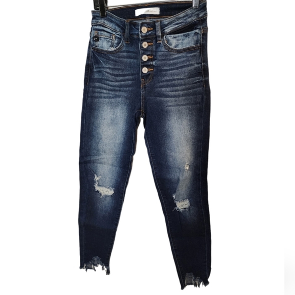 Kancan distressed‎ button up jeans